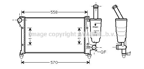 AVA QUALITY COOLING Радиатор, охлаждение двигателя FT2368